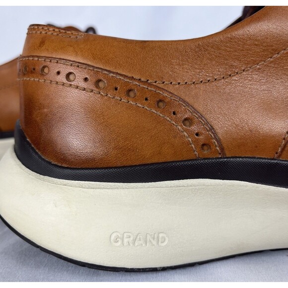 Cole Haan Handmade Mens Brown Leather Wingtip Oxford Sneakers 12 main image 9